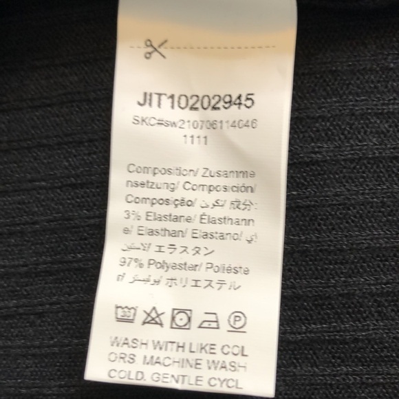 Emery Rose Woman Long Sleeve Black Animal Print Round Neckline Top Size L - Picture 9 of 11